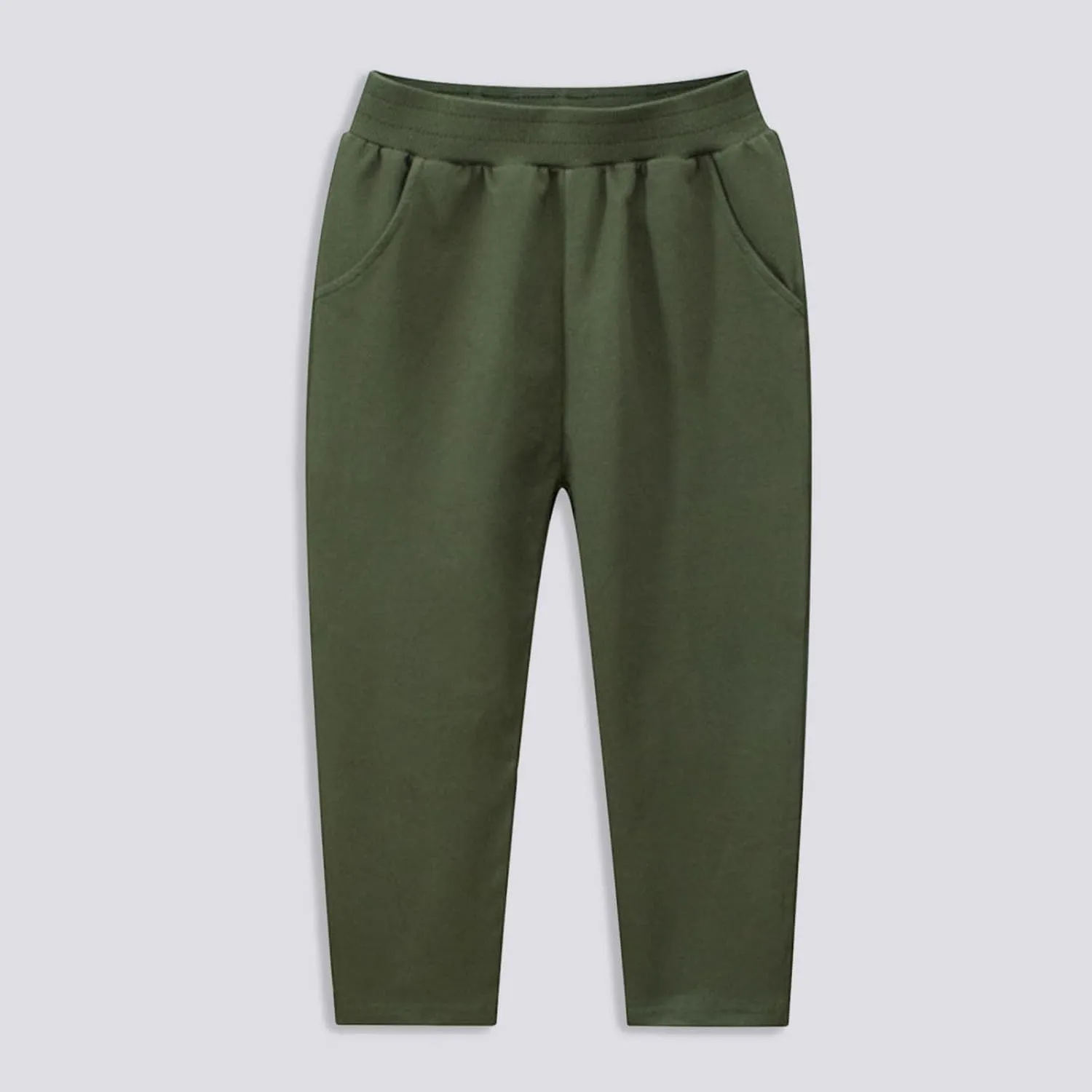 Toddler Boys Girls Cotton Active Jogger Sweatpants, Kids Casual Athletic Solid Pocket Pull On Pants