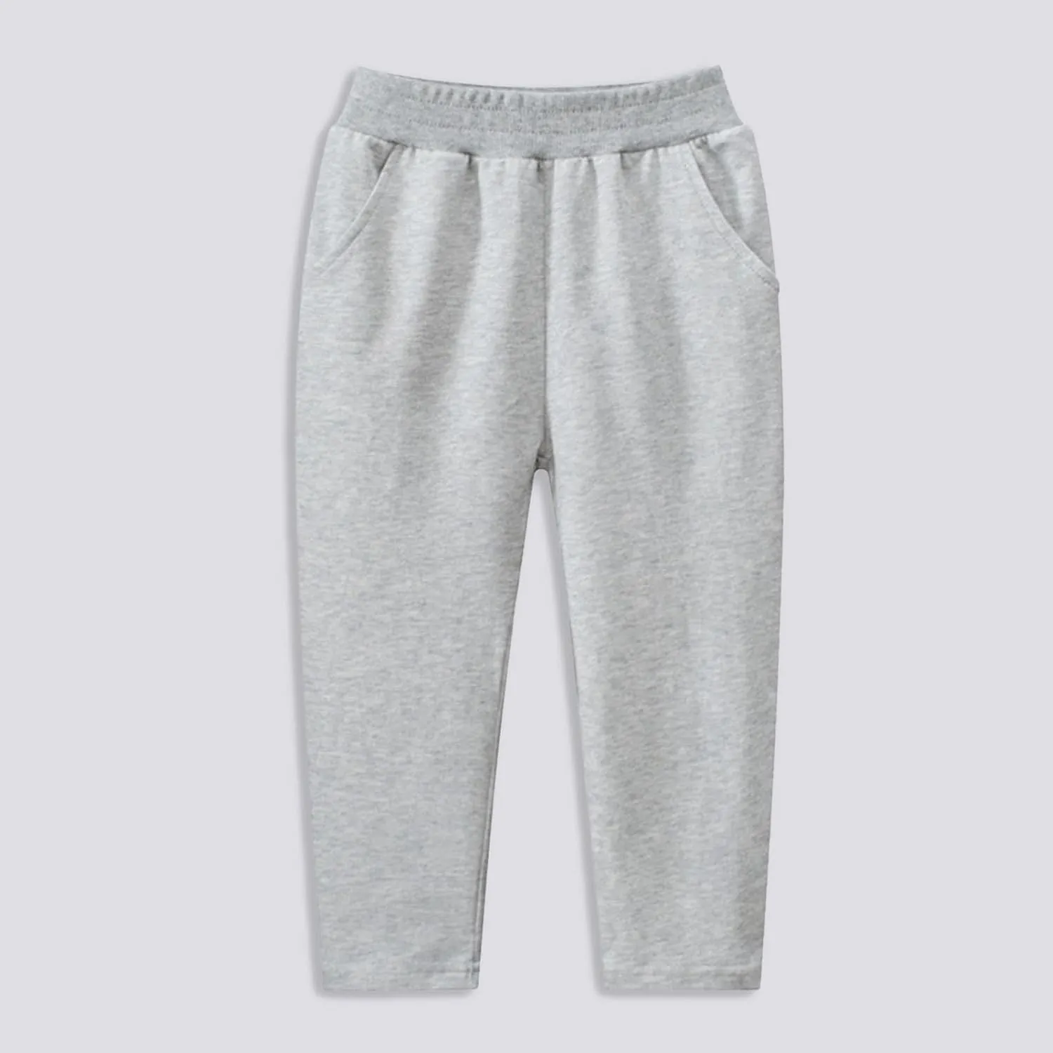 Toddler Boys Girls Cotton Active Jogger Sweatpants, Kids Casual Athletic Solid Pocket Pull On Pants