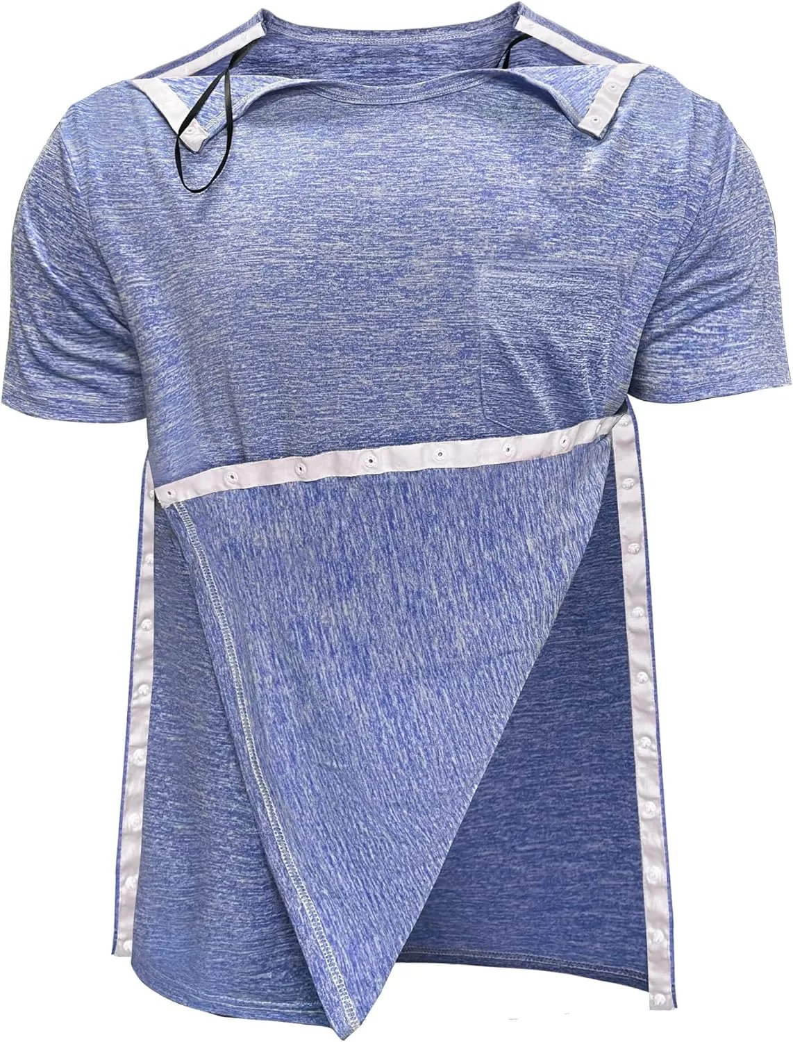 Unisex Post Shoulder Surgery Shirts for Men Rotator Cuff Chest Recovery Shirt Women Full Snap Access Dialysis Chemo Clothing