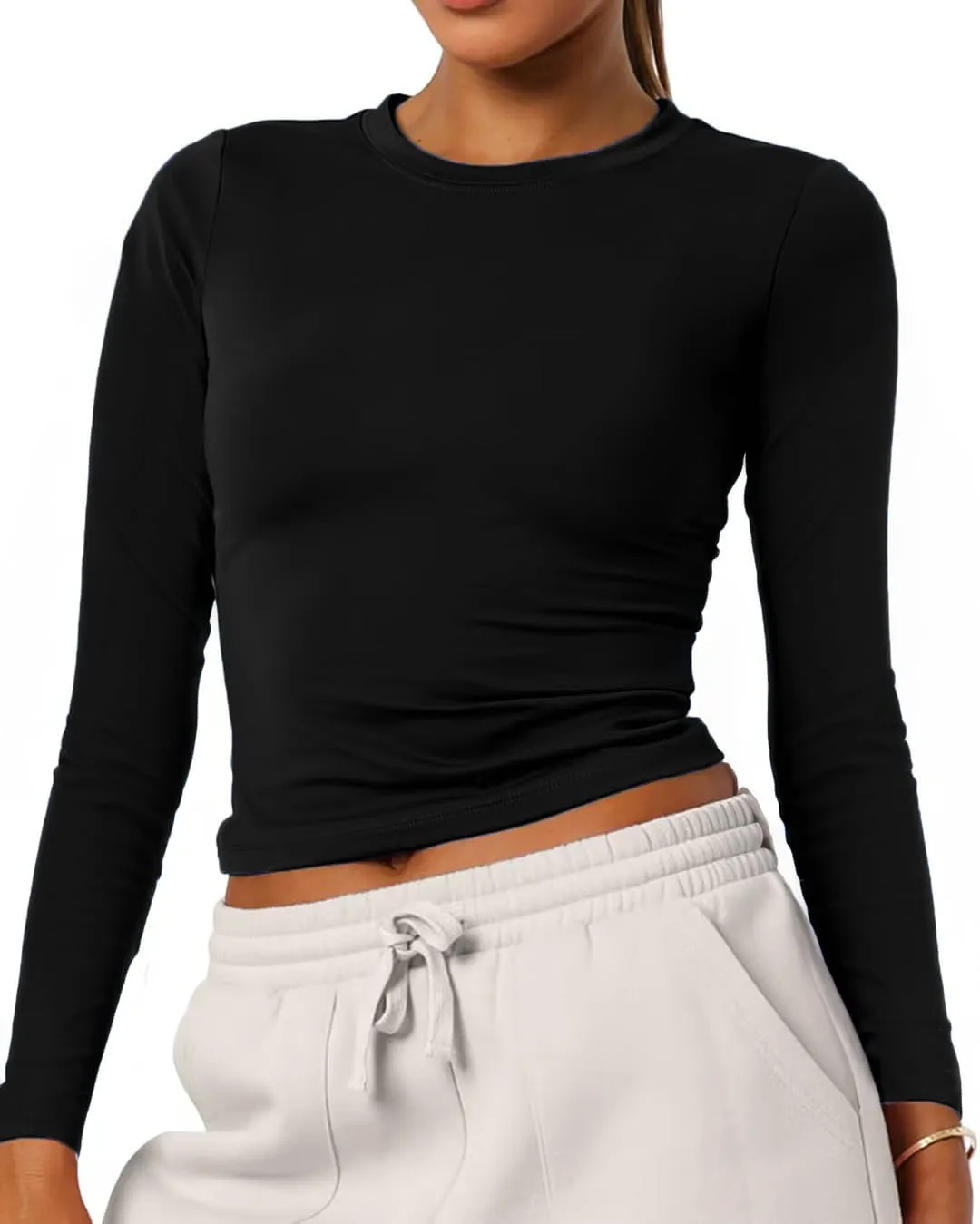 Women's Basic Summer Short Sleeve Crewneck T-Shirts Y2K Cute Going Out Tops Baby Tee