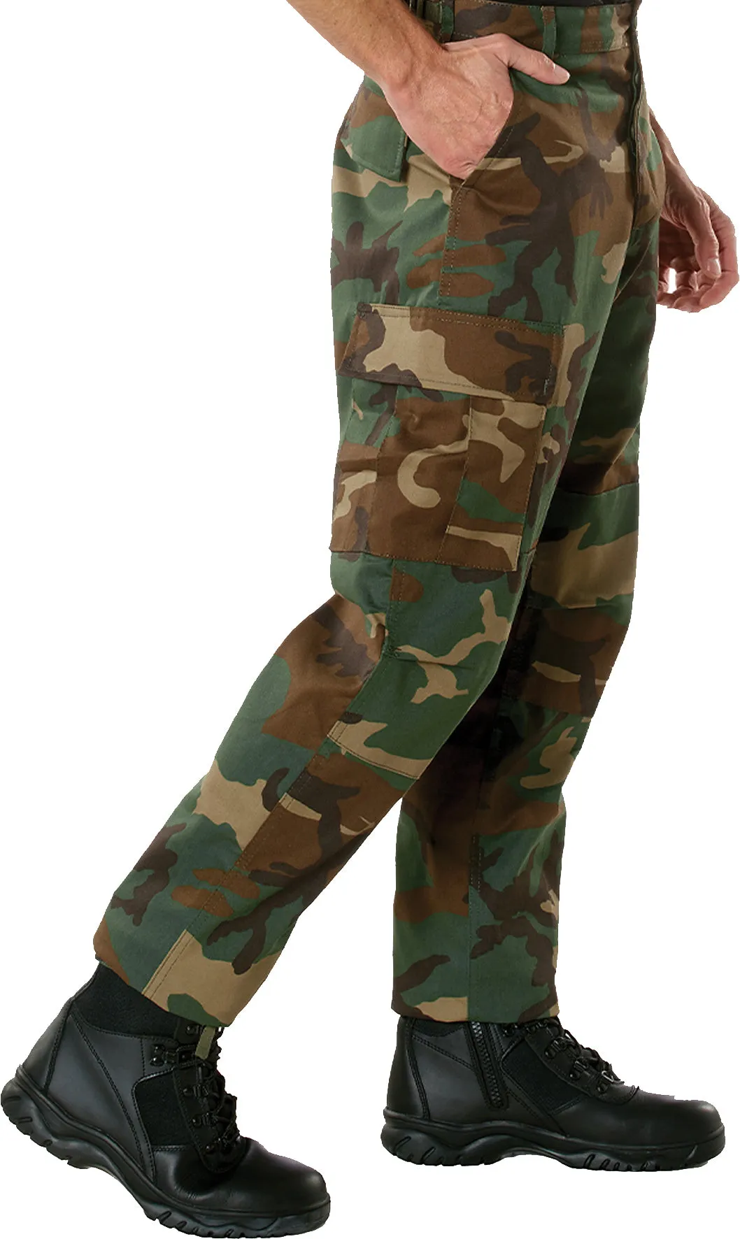 Woodland Camouflage - Military BDU Pants (Polyester/Cotton Twill)
