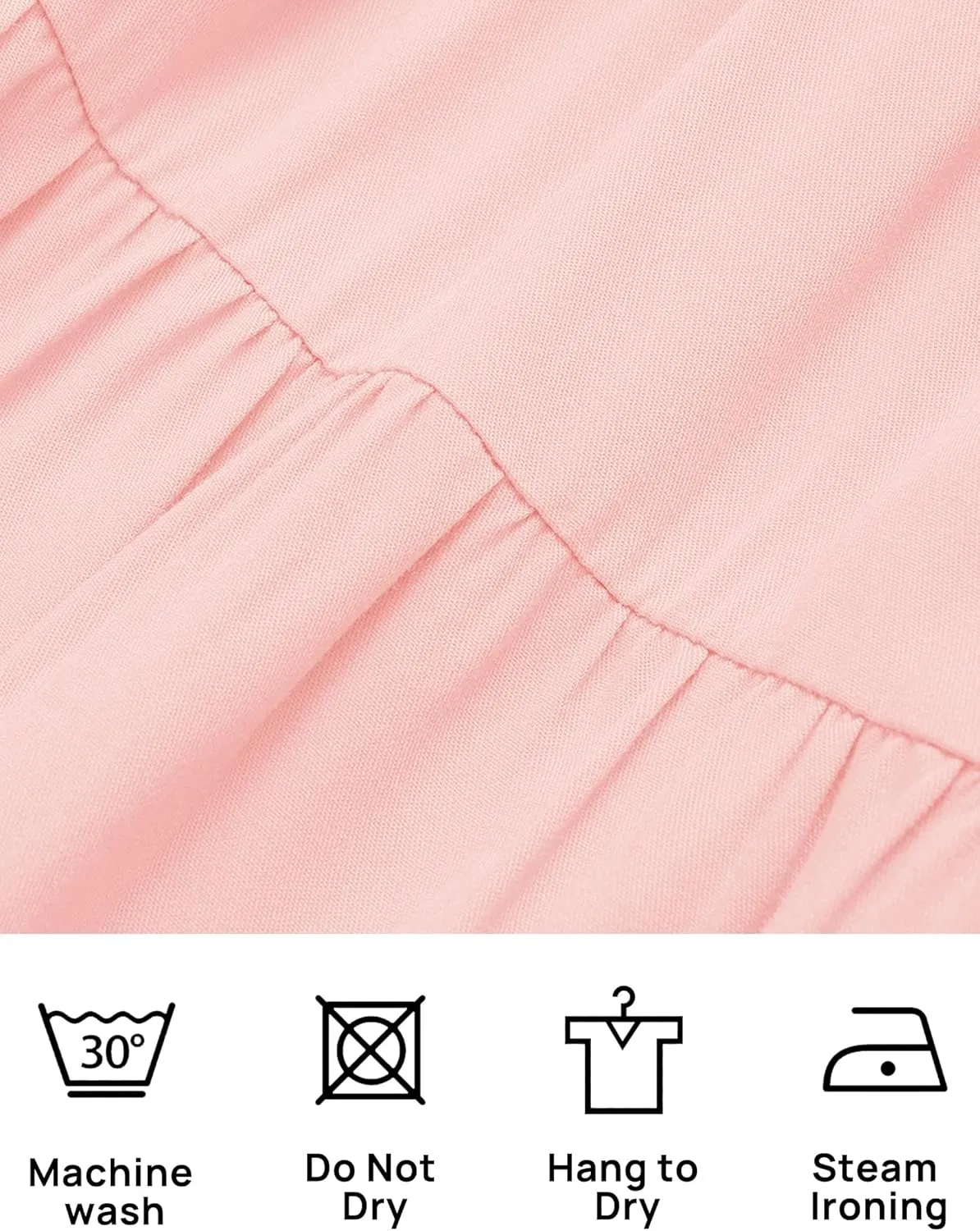 ZESICA Women's 2025 Summer Square Neck Short Puff Sleeve Solid Color High Waist Casual Smocked Flowy A Line Tiered Midi Dress